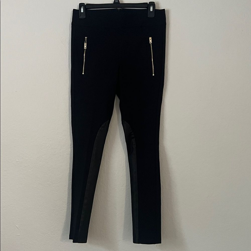 NWOT Rag & Bone Lamb Leather Panel Skinny Zip Moto Pants in Size 4
